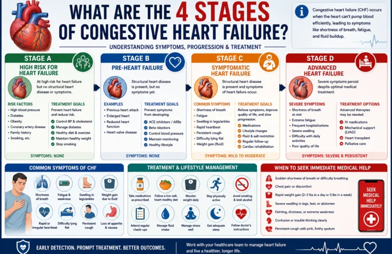 What Are the 4 Stages of Congestive Heart Failure